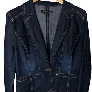 Tailored Jean Jacket Blazer by Baccini - Petite XL